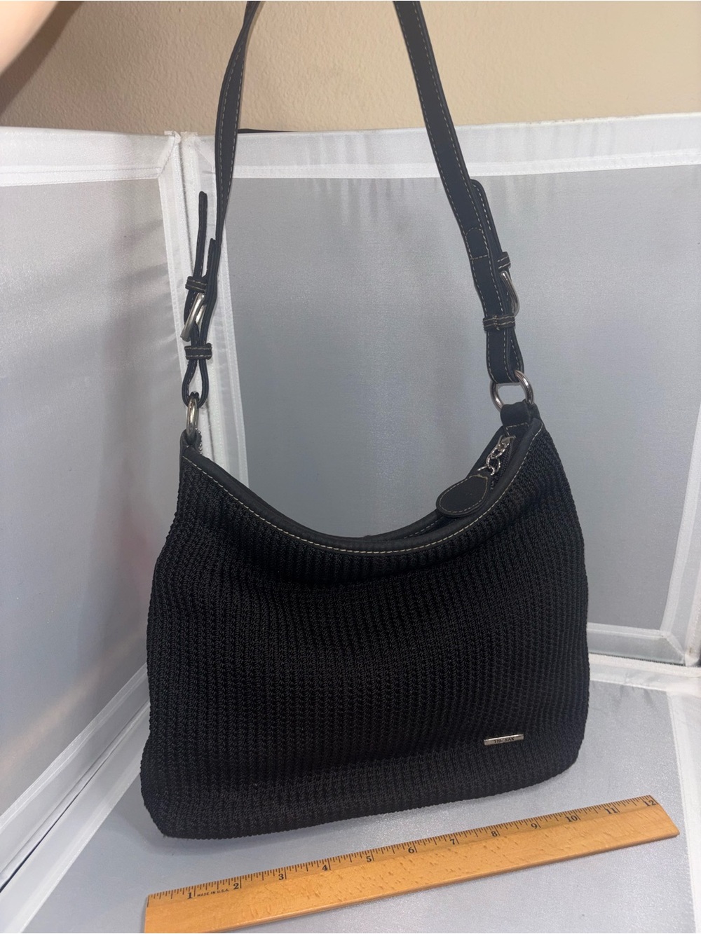 The Sak Classic Black Knit Shoulder Bag – Women